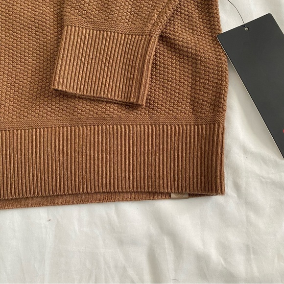 Lululemon Textured Knit Crewneck Sweater HTAP Heathered Brown Men's Size XS - Picture 2 of 5